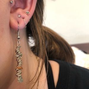 homemade stone ring earrings